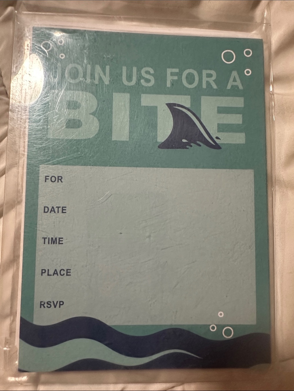 Shark Bite Party Invitation Cards #337